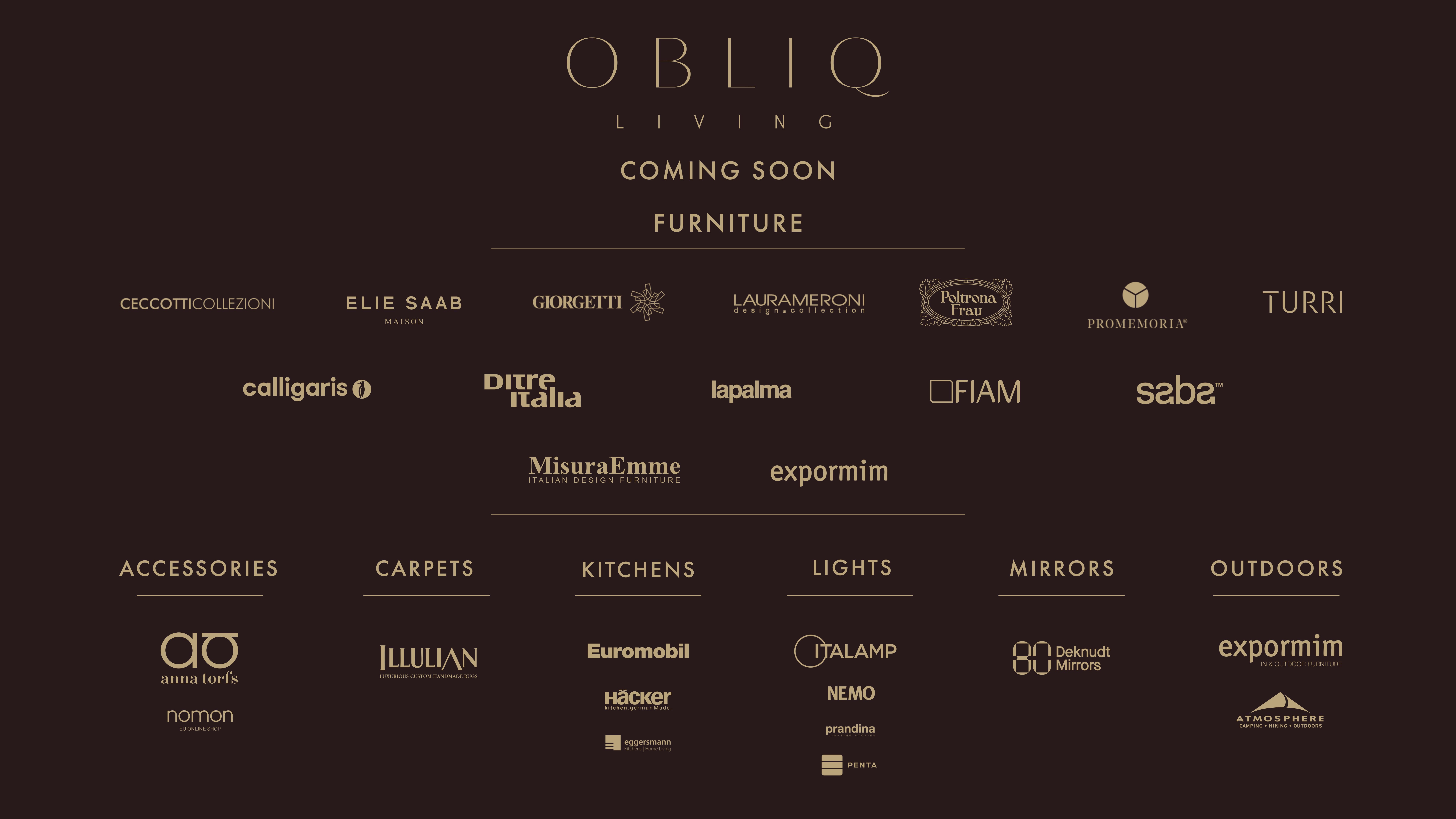 OBLIQ LIVING — Coming Soon